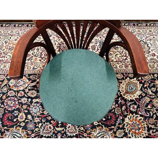 Brown English Desk Chair from Thonet For Sale - Image 8 of 10