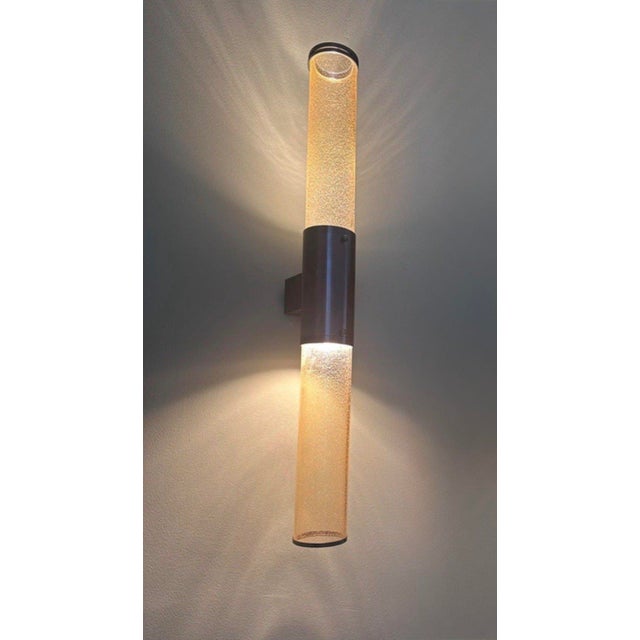 Wall Sconces in Metal and Murano Glass, 1980, Set of 2 For Sale - Image 4 of 13