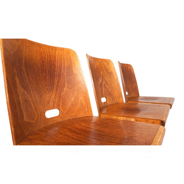 Wood Vintage Stackable Dining Chairs, 1960, Set of 6 For Sale - Image 7 of 16