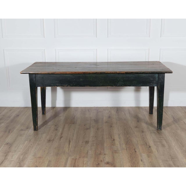 Wood Swedish Antique Country Kitchen Table with Drawers, 19th Century For Sale - Image 7 of 8