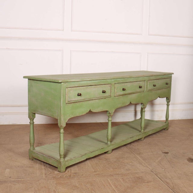 English Painted Potboard Dresser Base For Sale - Image 3 of 12
