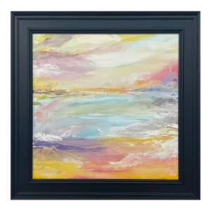 Serene Abstract Impressionist Seascape Landscape - Unique Original Art by Contemporary British Artist, 2022