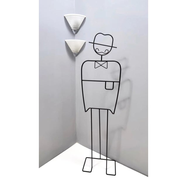 Postmodern Vintage Egisto Corner Sconces by Angelo Mangiarotti for Artemide, 1980s, Set of 2 For Sale - Image 3 of 13