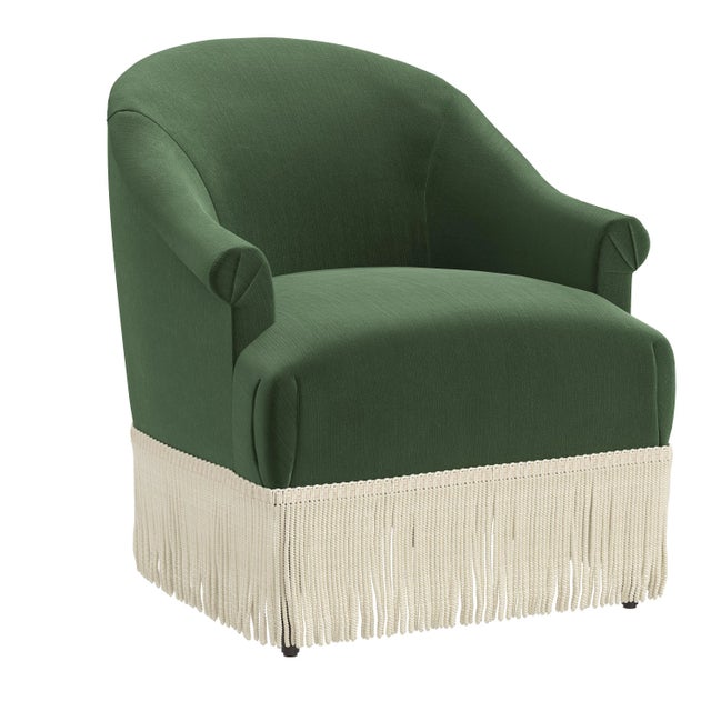 Emerald Fringe Chair in Titan Emerald For Sale - Image 8 of 9