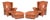Leather Chairs with Ottomans from Baxter, Set of 4 For Sale