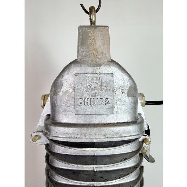 1960s Large Industrial Black Enamel Factory Pendant Lamp from Philips, 1960s For Sale - Image 5 of 18