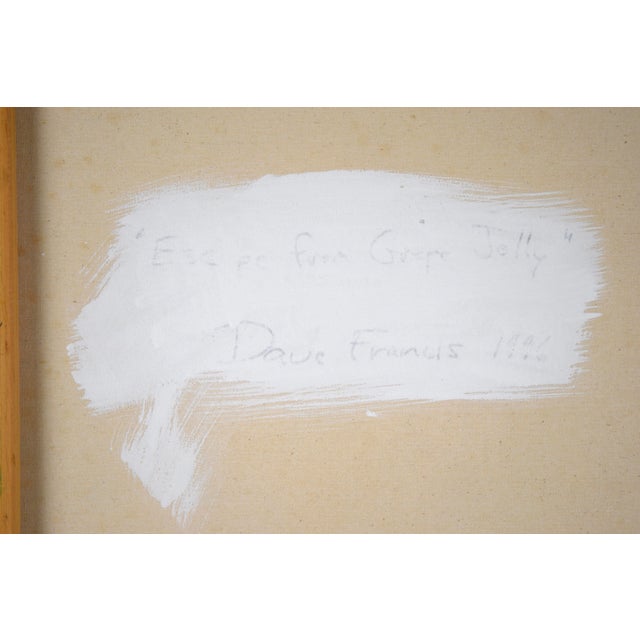 "Escape From Grape Jelly" - Expressionist Composition in Acrylic on Canvas by Charles David Francis For Sale - Image 9 of 9