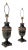 Pair of Black Glazed Porcelain & Bronze Urn Table Lamps From Marbro For Sale