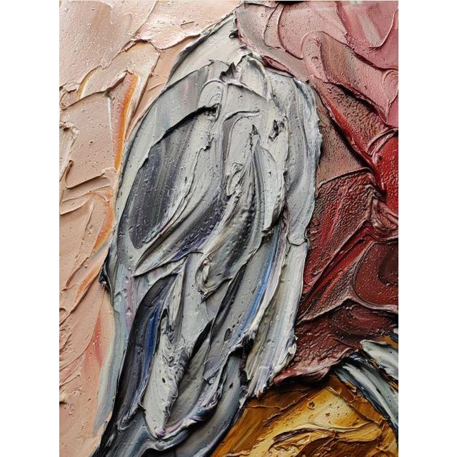 Expressionism Jodie Wells Galah on Blushing Peach, 2022 Painting Oil on Canvas For Sale - Image 3 of 7