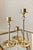 Late 20th-Century Hollywood Regency-Style Brass & Crystal Graduated Candlestick Trio, Hong Kong For Sale - Image 14 of 16