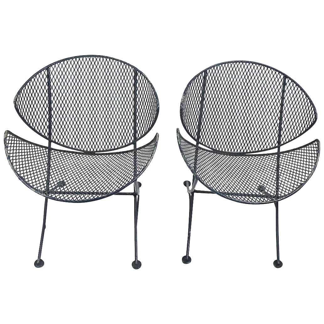 Pair of Salterini Clamshell Lounge Chairs Chairish