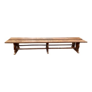 Rare Pair of 9ft French Farmhouse Benches For Sale