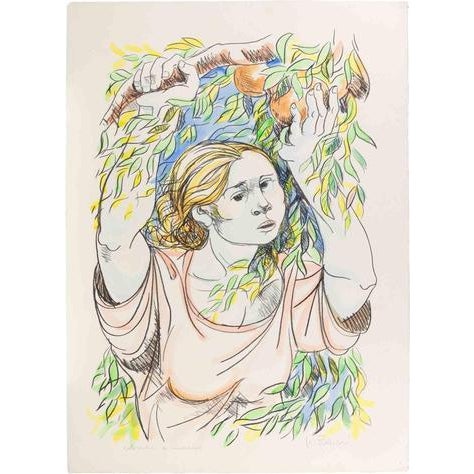 Lithograph realized in 1970s. Hand signed. Not numbered, as issued. Very good condition. This piece is attributed to the...