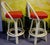 1960's Rattan Retro Mod Bamboo Cane Back Swivel Bar Stools Pair For Sale - Image 4 of 6