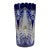 1960s German Cut to Clear Cobalt Oval Starburst Vase For Sale
