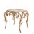 Hollywood Regency Hollywood Regency Oval Brass and Crystal Butterfly Side Table, 1980s For Sale - Image 3 of 8