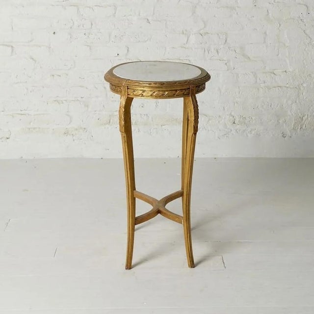 19th Century 19th Century Marble & Oak Tea Table For Sale - Image 5 of 6