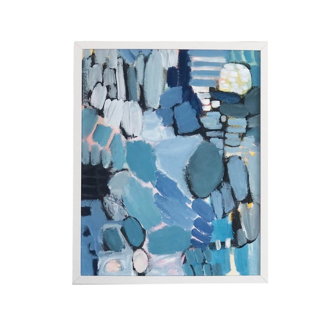 An original acrylic painting on canvas by contemporary American artist Lee Hafer (Ohio/California). The colorful abstract...
