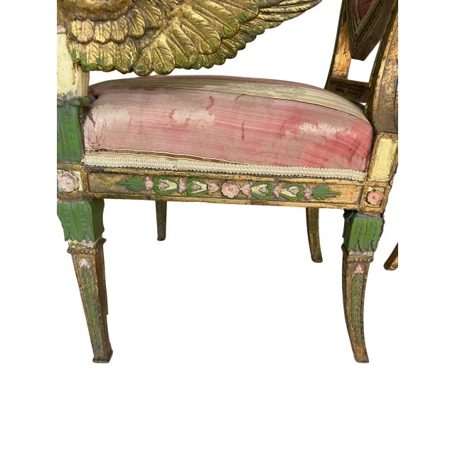 Italian Pair of Italian 19th Century Side Chairs For Sale - Image 3 of 13