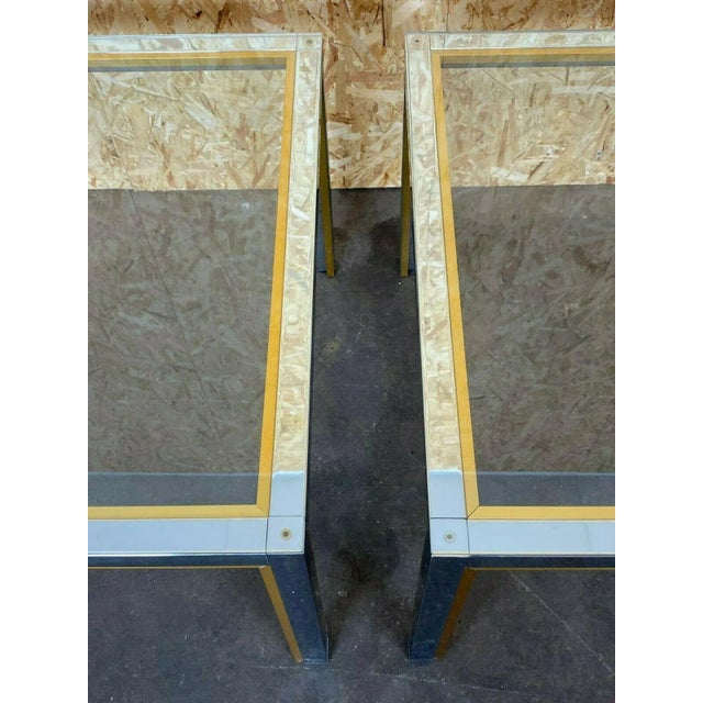 Chrome & Brass Coffee Side Table, 1960s, Set of 2 For Sale - Image 6 of 13