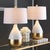 Metal 24 Inch H Table Lamp in White & Gold - a Pair For Sale - Image 7 of 8