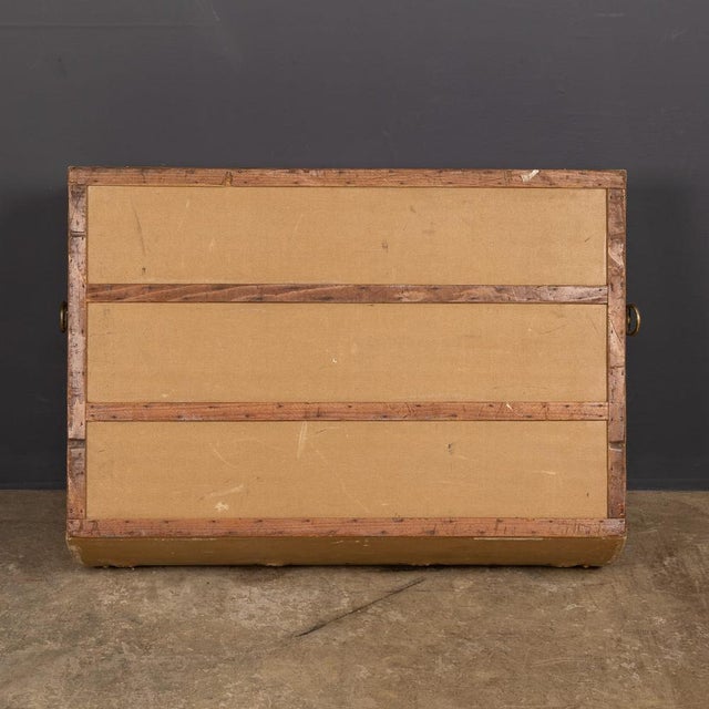 Vintage Car Trunk in Grey Vuittonite Canvas from Louis Vuitton, Paris, France, 1930s For Sale - Image 9 of 18