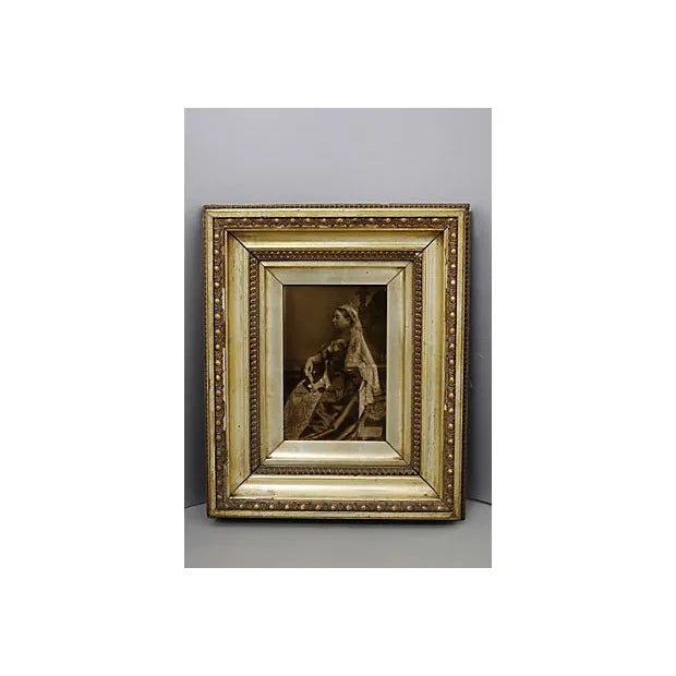 Late 19th Century Rare 1897 Queen Victoria Sepia Photography Tile For Sale - Image 5 of 5