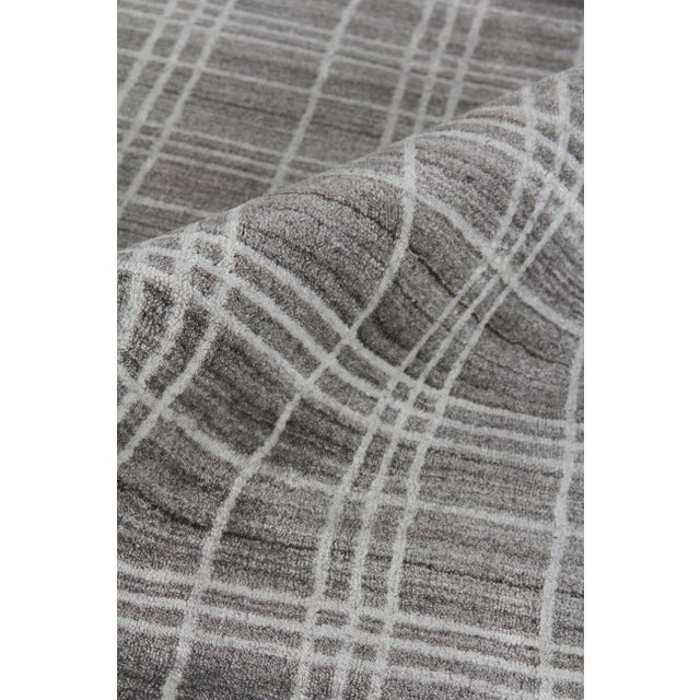 Not Yet Made - Made To Order Cambridge Hand loom Bamboo/Silk Silver/White Rug-12'x15' For Sale - Image 5 of 8
