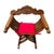 Wood Pair of 1980s Renaissance Revival Style Wooden Folding Chairs With Red Cushions For Sale - Image 7 of 12