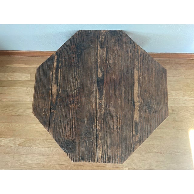 Old-Growth Timber Octagonal Center Table | Chairish