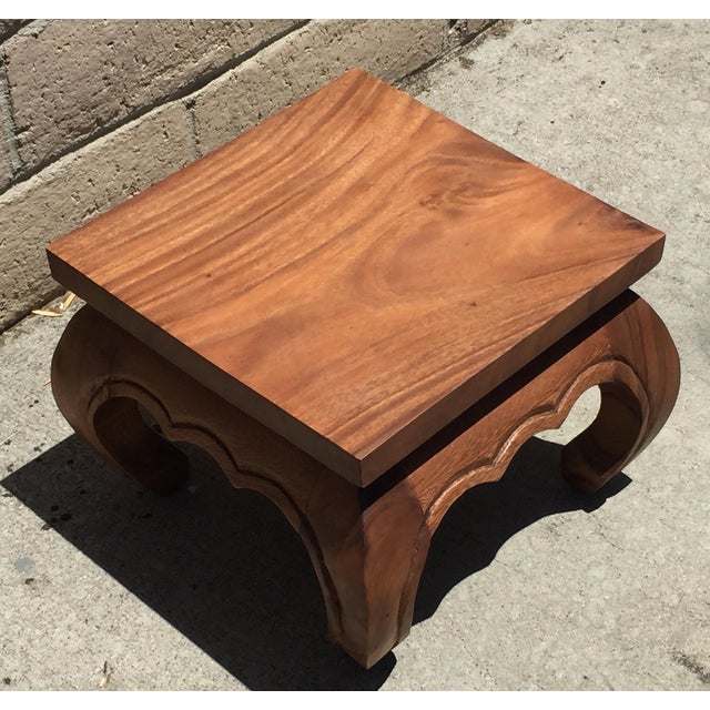 Boho Chic Acacia Wood Opium Table For Sale - Image 3 of 5