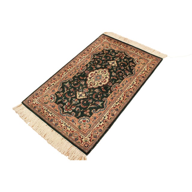 Designed with mesmerizing intricacy and gorgeous color palette, this hand-knotted masterpiece demonstrates the beauty and...