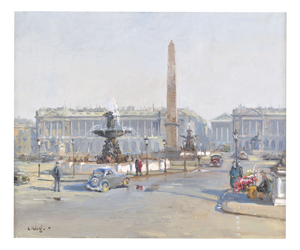 Palace De La Concorde, 1950, Oil on Canvas, Framed