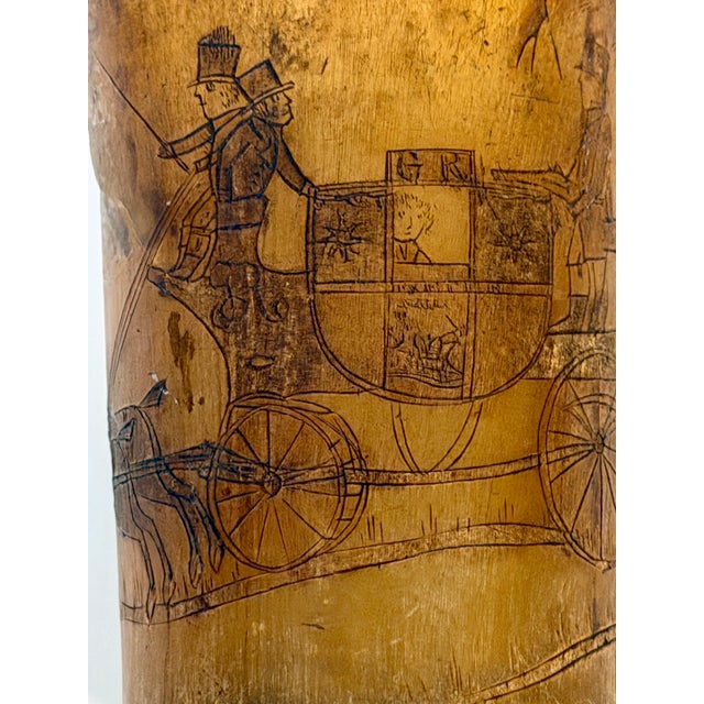 English Georgian Satirical Cow Horn Beaker Royal Coach Attacked Heraldic Lion For Sale In West Palm - Image 6 of 18