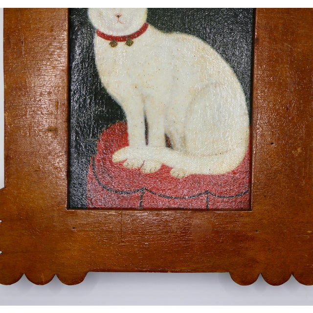 Vintage Framed Folk Art Portrait Print of "Tinkle, a Cat" For Sale In Cincinnati - Image 6 of 8
