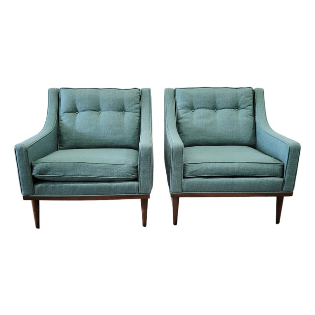 Mid Century Milo Baughman Lounge Chairs- Pair For Sale