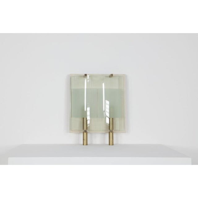 Vintage Italian Lamp in Glass and Brass, 1950 For Sale - Image 16 of 16