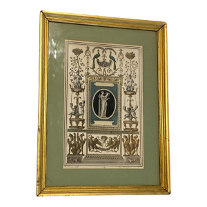 Vintage Italian Engraving Signed Gio Ma Calsini Vin Brenna Del 3 Cassini Cameos