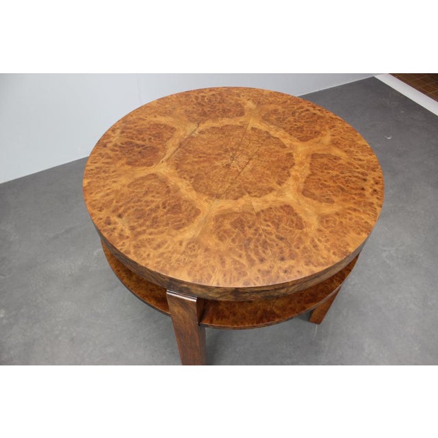 Brown Art Deco Coffee Table, Czechoslovakia, 1930s For Sale - Image 8 of 11