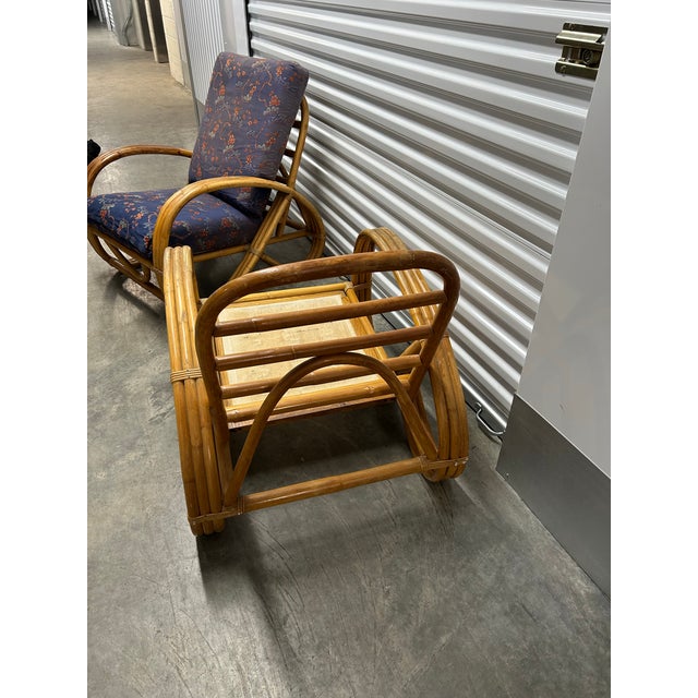 Mid-Century Modern Vintage Rattan Pretzel Armchairs - A Pair For Sale - Image 3 of 12