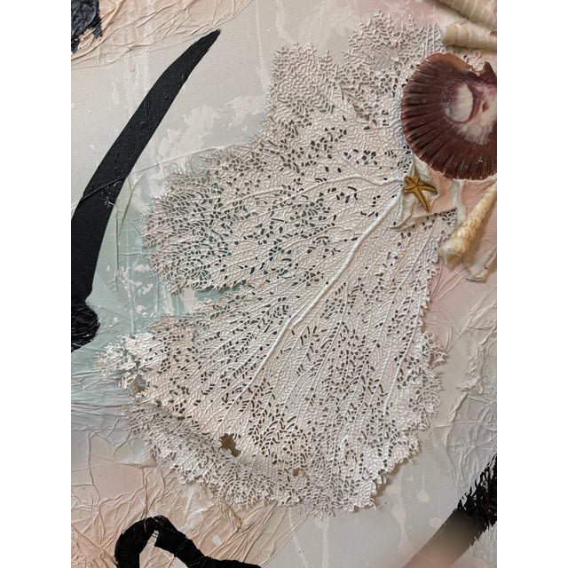 Textile Peter Keil Unique Abstract Sea Shell Lady Canvas For Sale - Image 7 of 9