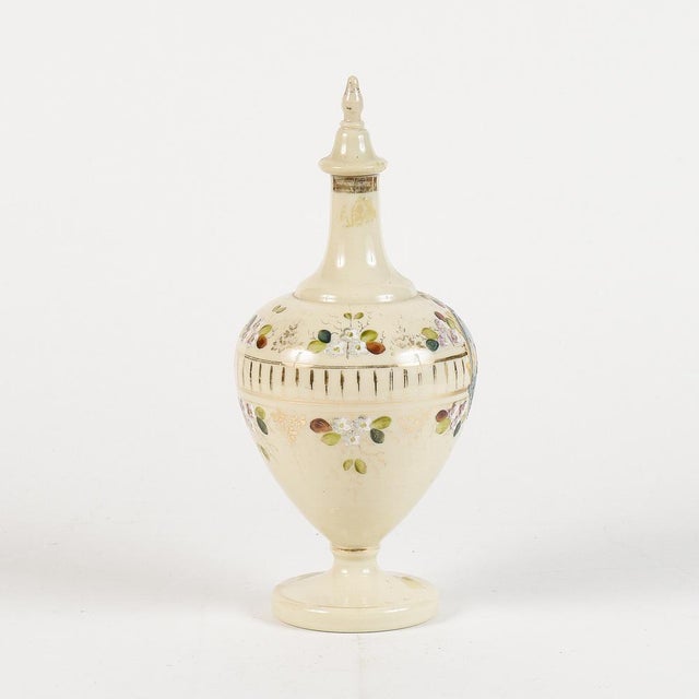 Opal Glass Vase with Lid Maritime Scene, France For Sale - Image 11 of 18