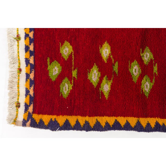 Colorful Anatolian Decorative Wool Carpet For Sale - Image 6 of 10