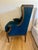 17th Century Teal Velvet Louis XVI Chair For Sale - Image 5 of 5