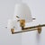 1950s Italian Brass, Green Metal and Opaline Glass Wall Sconces, 1950s, Set of 2 For Sale - Image 5 of 14