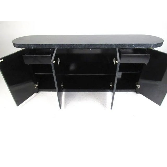 1970s Vintage Modern Decorator Style Sideboard For Sale - Image 5 of 13