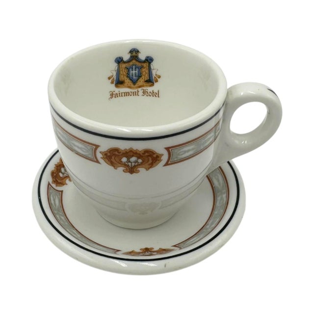 Vintage Fairmont Hotel San Francisco Cup & Saucer For Sale - Image 4 of 11