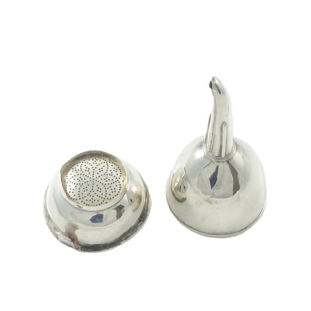 Georgian Sterling Silver Wine Funnel, Strainer or Sieve : English Antique, Hallmarked 1803 For Sale - Image 6 of 9