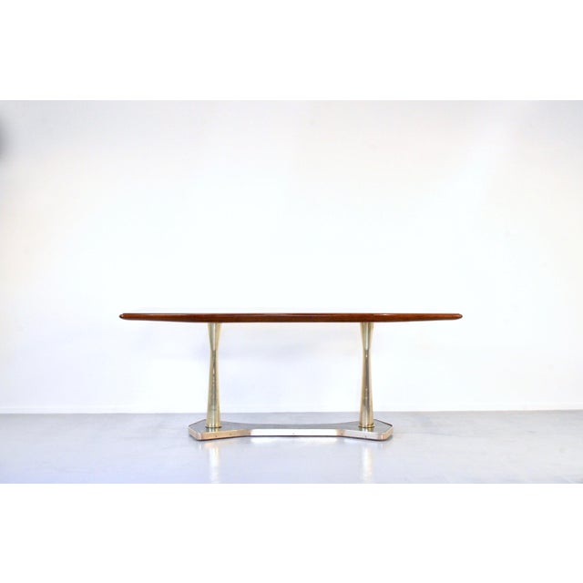 Italian Dining Table in Teak and Marble, 1960s For Sale - Image 13 of 13