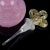 Vintage Seguso Vetri d'Arte Murano Pulegoso Pink Ornate Gold Flecks Stopper Italian Art Glass Perfume Bottle For Sale In Orlando - Image 6 of 10